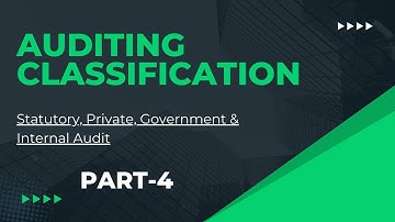 Auditing | Classification of Audit | Types of Audit | BCom/BBA/MCom/CA