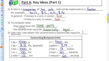 8.1: lesson 1, part A - part B #1 (Comparing and Interpreting Rates)