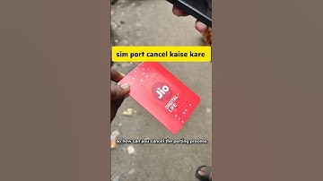 "How to Cancel Jio/Airtel/Vi Sim Port?" | how to cancel SIM port request #shorts