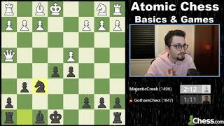 GothamChess GETS DESTROYED BY A 1400+ rated opponent in Atomic Chess!