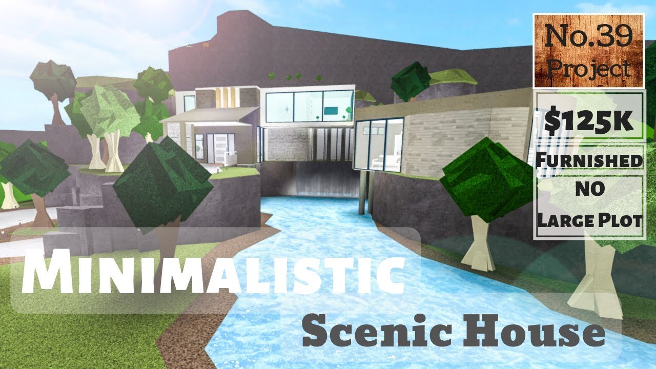 Roblox Bloxburg Minimalistic Scenic House Speedbuild No Large Plot Youtube - roblox/bloxburg luxury 3 story house speed build