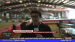 Sandbagging Operations Begin in Cass County   April 11