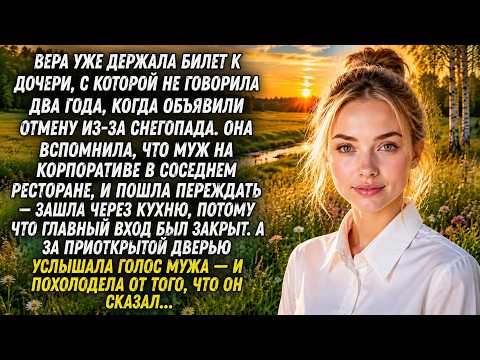 Отменив поездку, Вера зашла в ресторан через кухню… И услышала голос мужа...