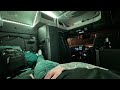 Alone truck driver night camping routine the ultimate relaxation