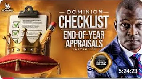 DOMINION CHECKLIST (END OF YEAR APPRAISALS) 2PETER 1:21 WITH APOSTLE JOSHUA SELMAN 14/12/2025