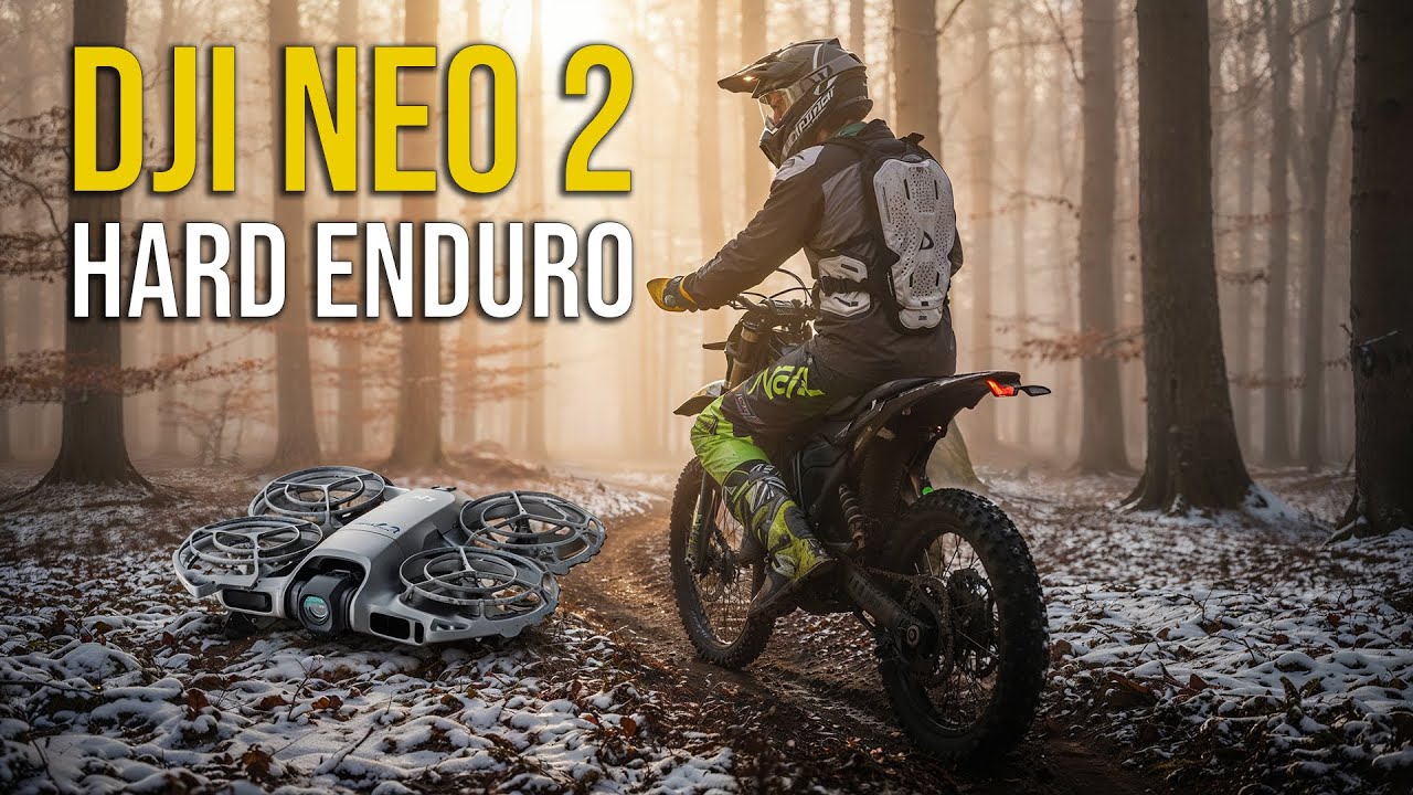 DJI Neo 2 FOLLOW ME test – hard enduro w zimowym, mglistym lesie