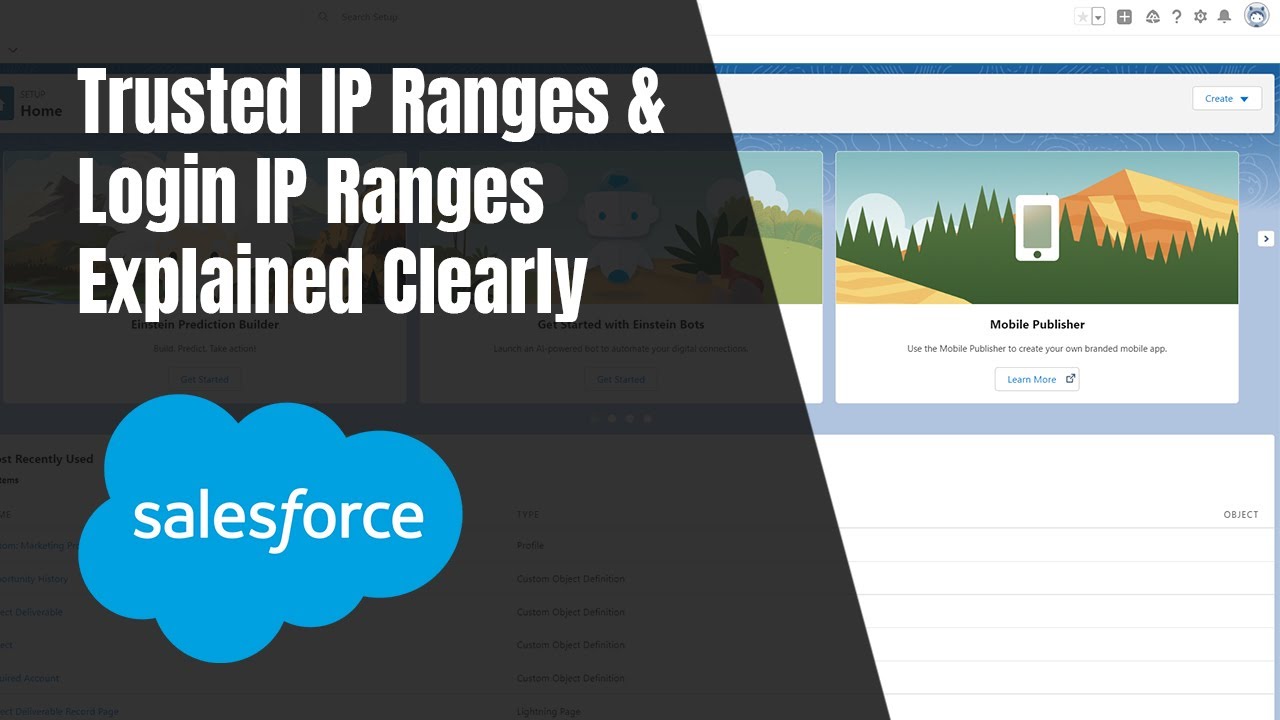 Trusted IP Ranges Login IP Ranges In Salesforce YouTube