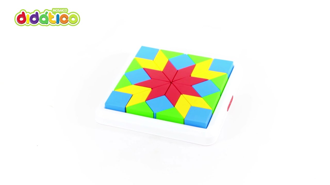 Jogo Didático Mosaicos Coloridos Brinquedos Educativos Infantil