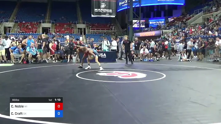 88 Lbs Semifinal - Caleb Noble, Wisconsin Vs Cason...