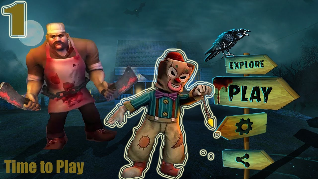 Horror Games - Scary Butcher 3D vs Freaky Clown Town Mystery - Gameplay Walkthrough (Ios,Android)