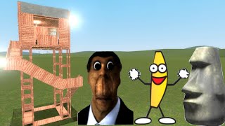 Ubunga, Moai And Banana Vs Towers In Garrys Mod