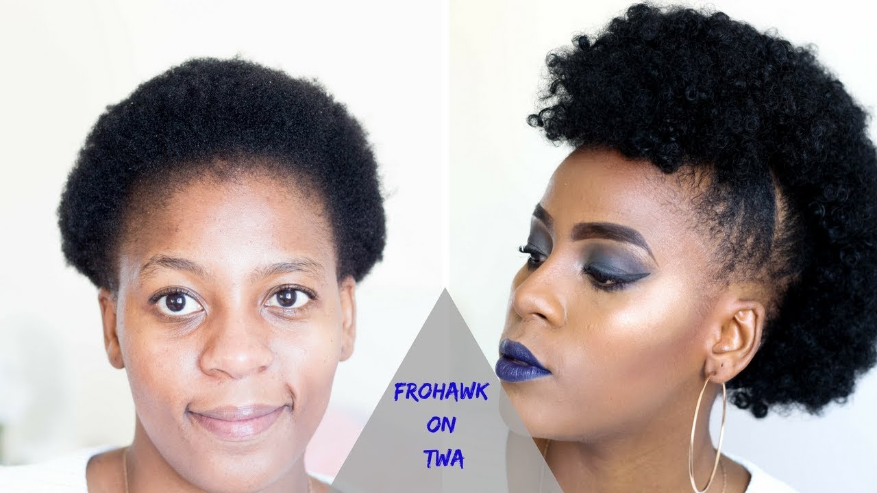 How to | Faux Frohawk Tutorial on Short Natural hair | TWA Hairstyles ...