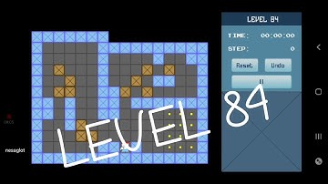 Classic Sokoban Level 84 | without UNDO | Solution 1 - 90