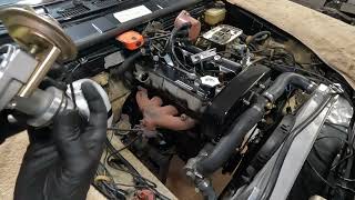 Fiat 124  Spider 2000,  #4 TDC after belt, Ignition timing on #1, remove and replace distributor