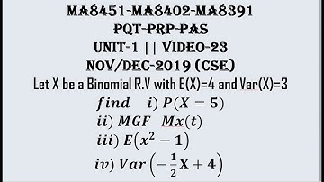BINOMIAL DISTRIBUTION PROBLEM-3 |  PQT | PRP| PAS| UNIT-1 | VIDEO-23