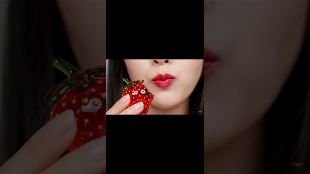 transparent glass Strawberry