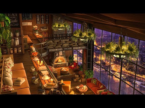 Warm Jazz Music & Cozy Coffee Shop Ambience | Relaxing Jazz Instrumental Music to Relax, Study, Work