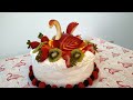 Fruit Cake with decorated // Mevali Tort. Mazali Tort🍰🍰