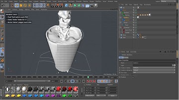 Falling water real flow in glass using #C4D #Realflow plug in