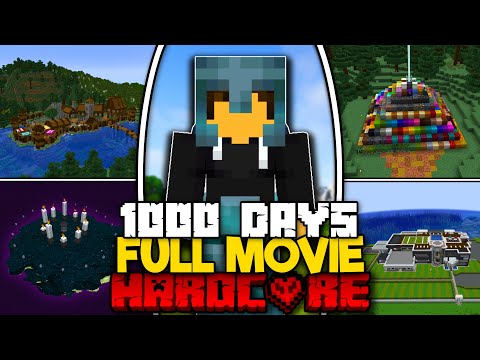 I Survived 1000 Days in Minecraft Hardcore [FULL MINECRAFT MOVIE]