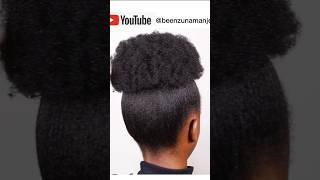 High Puff on 4c hair  #hairtutorial #4chair #highpuff #naturalhair