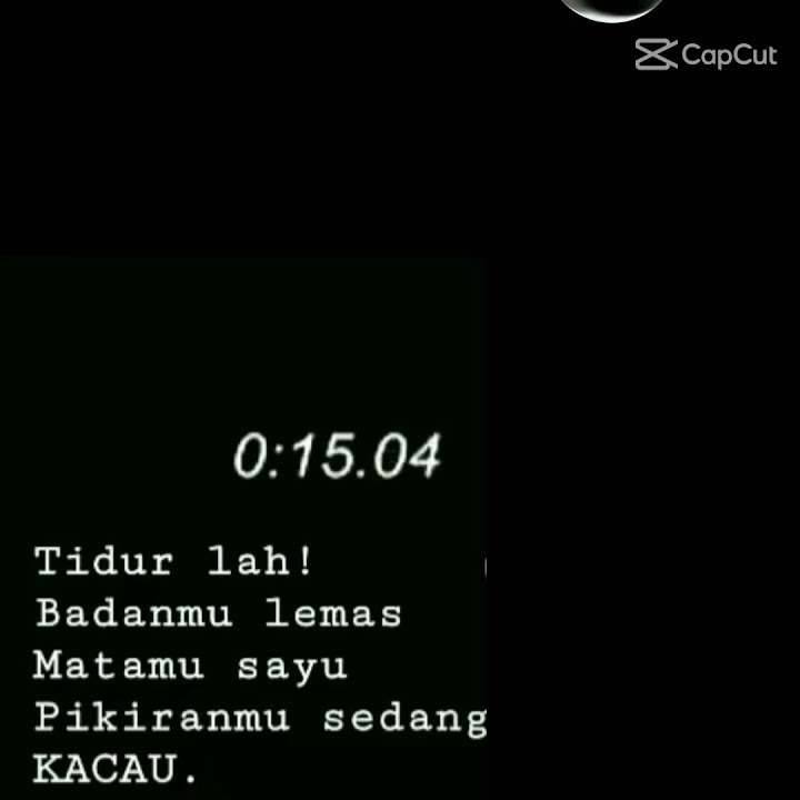 TIDUR LAH BADANMU LELAH BUTUH ISTIRAHAT