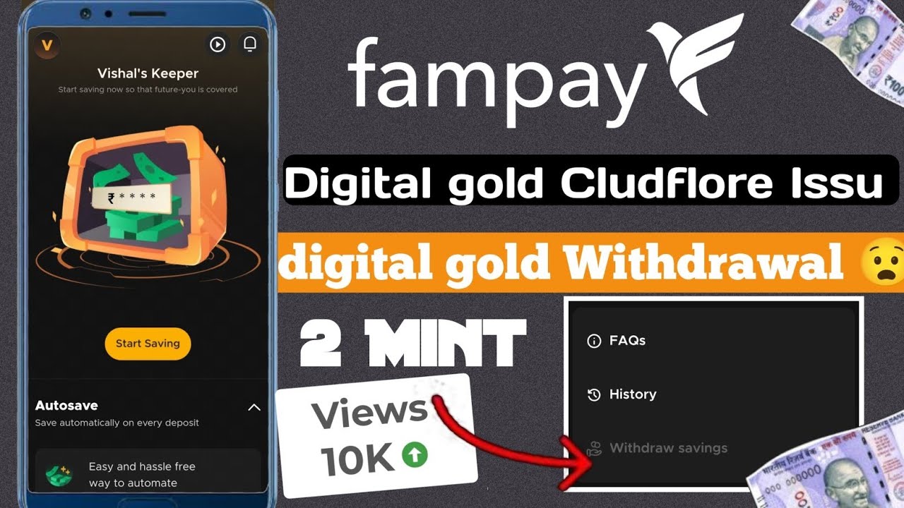 Fampay Digital gold Cludflore Issu Problem solved || digital gold problem  Withdrawal issue 2025l