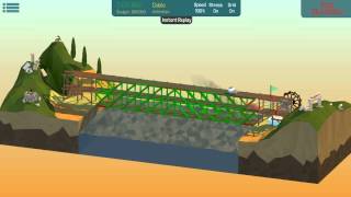 Poly bridge : 24m Triple Decker Solution.