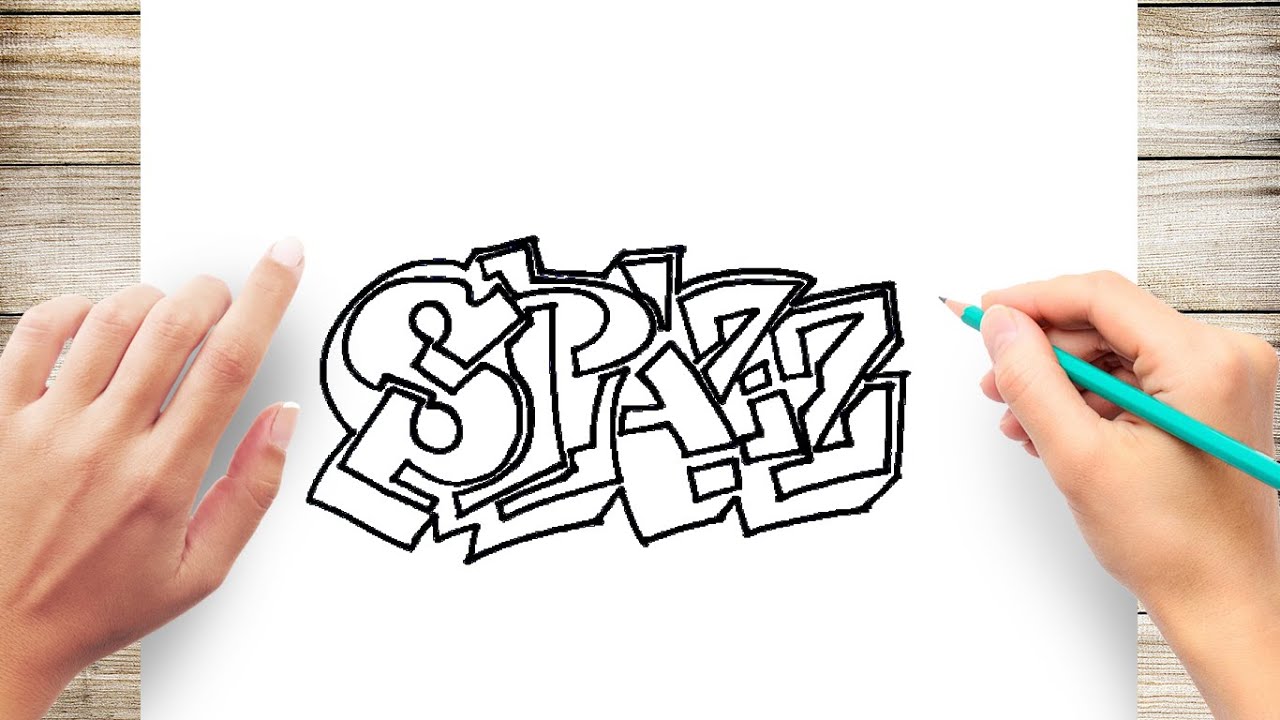 how to draw graffiti step by step easy