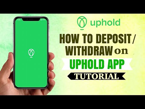 How to DEPOSIT or WITHDRAW on Uphold to Local Bank  | Bitcoin App Tutorial
