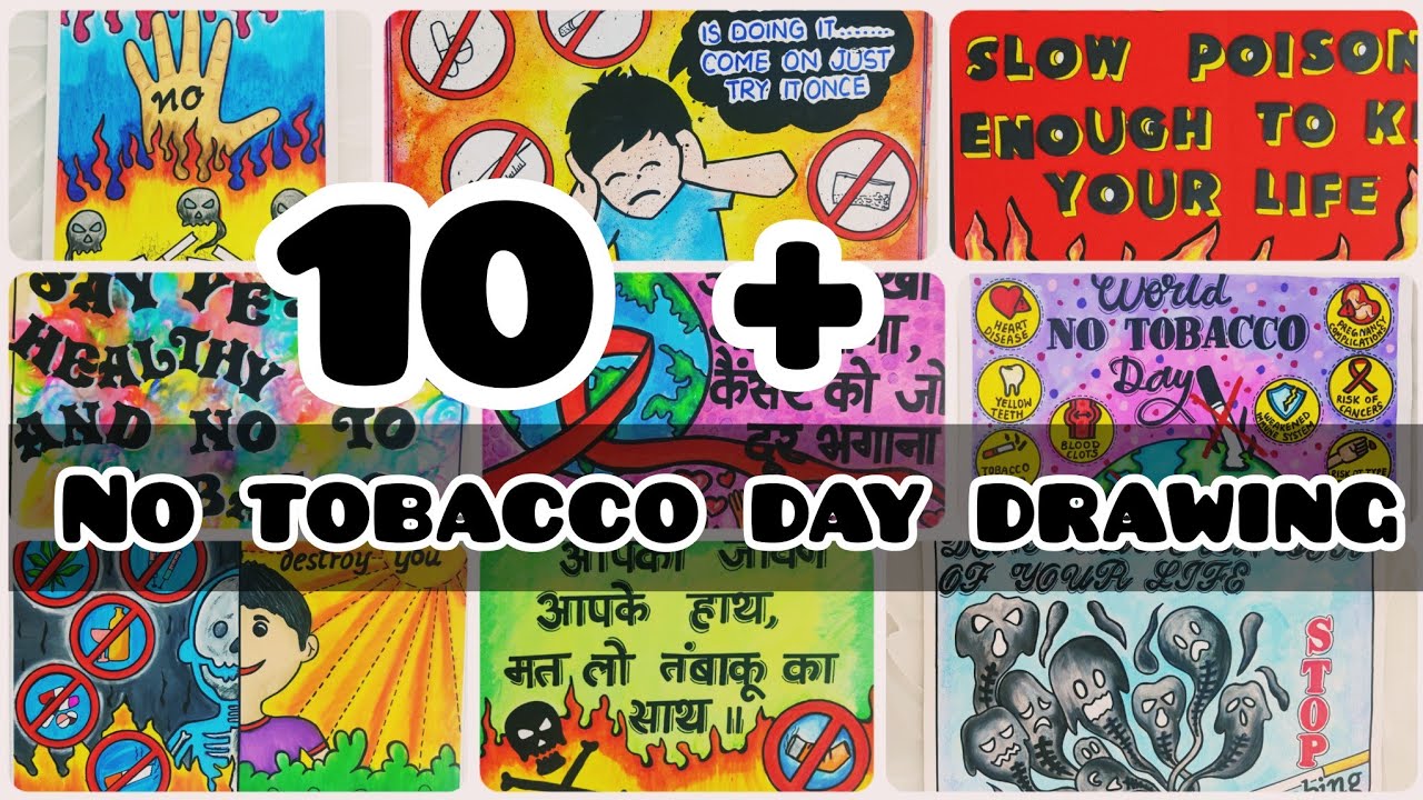 anti drug and anti tobacco poster No tobacco day poster drawing / No smoking easy chart project idea / Drug  Abuse Drawing