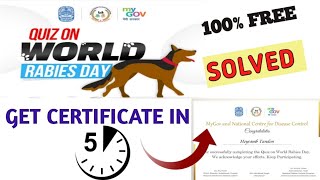 Quiz On World Rabies Day | Free Certificate| @HeyrambTandonOfficial