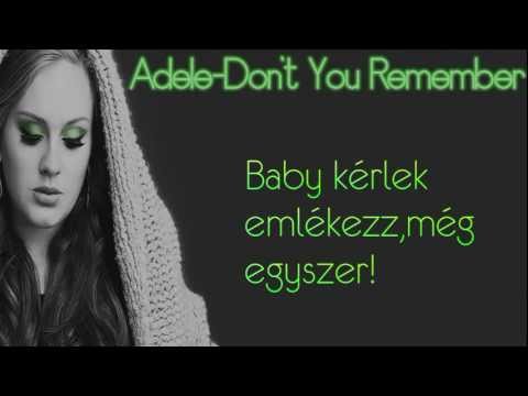 Adele - Don't You Remember (magyar felirattal) HD
