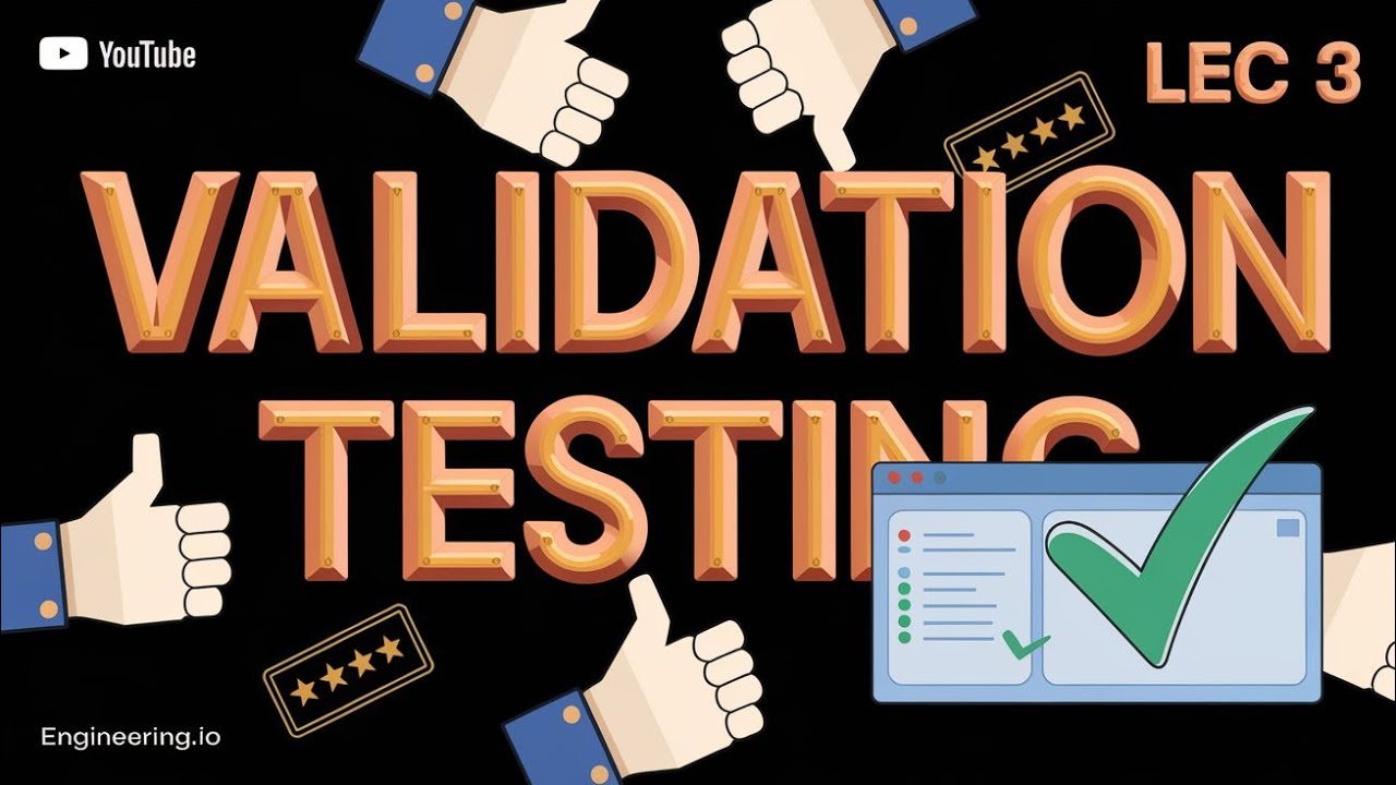 Validation Testing in Software Testing| Software Engineering| lec 3 ...