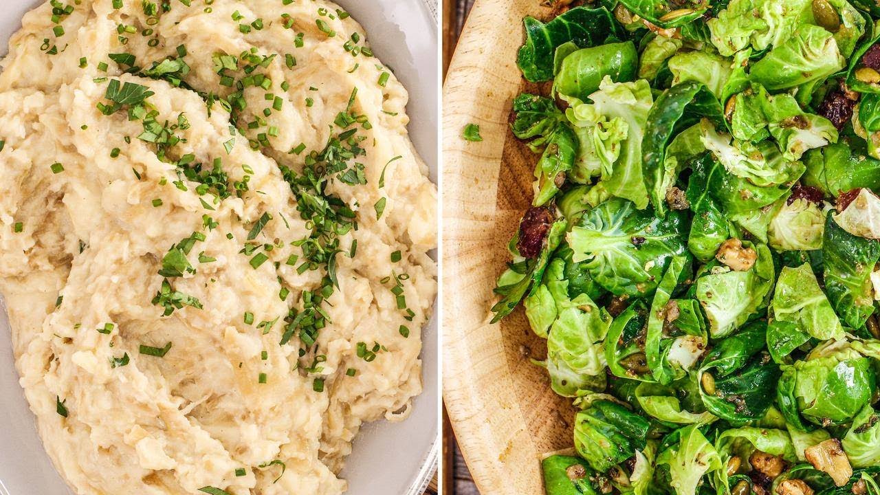 Make-Ahead Thanksgiving Sides: French Onion Mashed Potatoes + Brussels Sprouts Salad | Rachael Ray Show