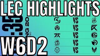 LEC Highlights ALL GAMES Week 6 Day 2 Spring 2020 League of Legends EULEC