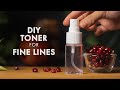 Pomegranate Juice Homemade Face Toner. Easy Recipe with Benefits. Anti-Ageing, For Glowing Skin