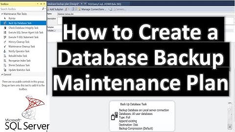 Create Maintenance Plan for Backup || Automating and scheduling backups || Ms SQL