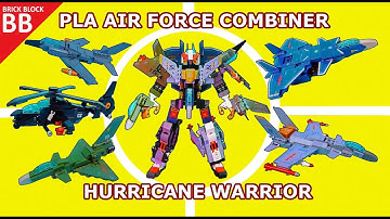 PLA Air Force Sembo 202224 Hurricane warrior ⚡️ How to make Robot LEGO Transformers Combiner Aerial
