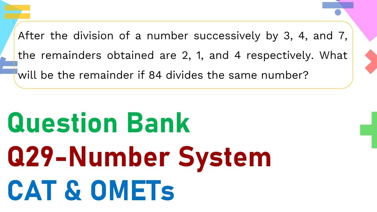 Q29-Number System | CAT Quants Question Bank I MBA Entrance | CAT 2023 ...