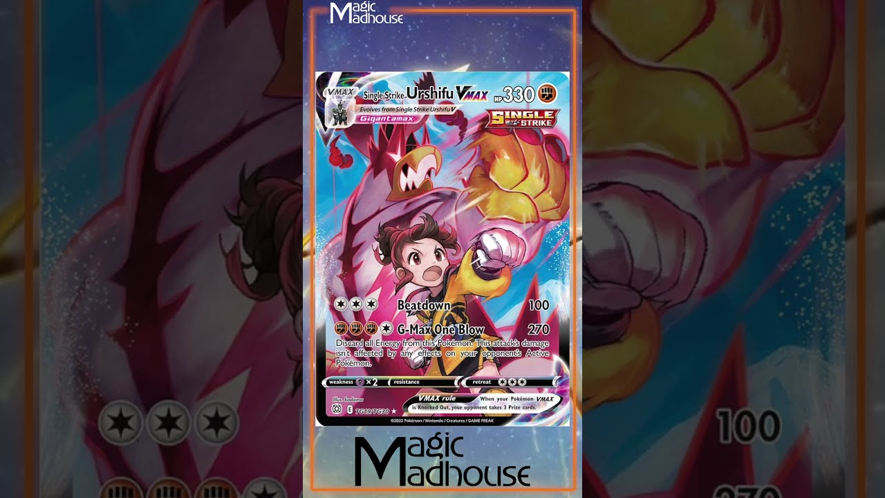Single Strike Urshifu VMAX Rapid V Trainer Gallery Cards