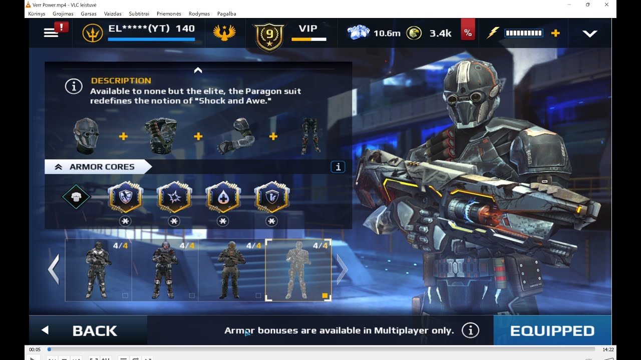 Modern Combat 5 Verr Power and cores