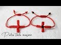 Esta pulsera de hilo en forma de cruz te encatara / tutorial diy 2020