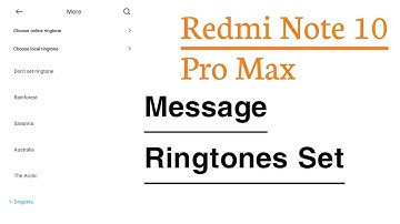 Redmi Note 10 Pro Max How To Change Message Ringtones | Redmi Note 10 Pro Me Message Ringtone Set
