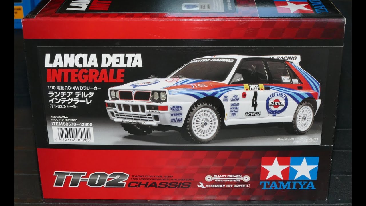 自動車 TAMIYA LANCIA DELTA INTEGRALE TT-02 Découverte et montage de la Lancia Delta Intégrale TT-02 de chez
