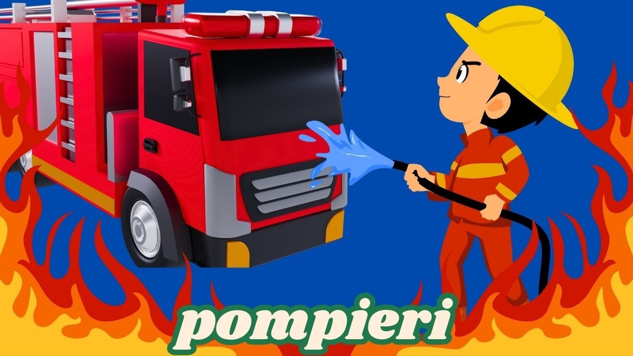 I POMPIERI-VIGILI DEL FUOCO-video per bambini #videoeducativiperbambini #pompieri #camion #viral
