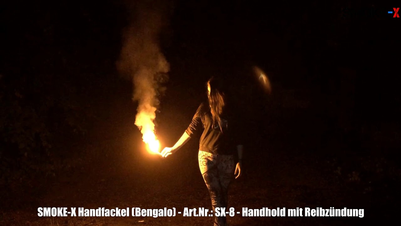Bengalo Smoke-X Leuchtsignal / Seenotfackel Gelb Paintball Handfackel 
