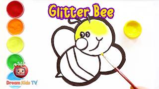 glitter bee drawing painting kids kyfy rsm otloyn nhl llatf