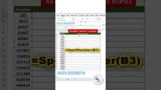 Excel Number Ko Words Me Kaise Convert Kare | SpellNumber Formula | #exceltricks