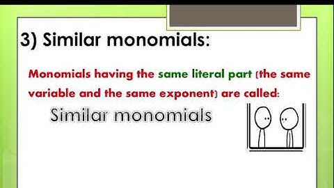 What are similar monomials?